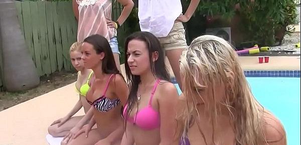  Busty lesbian babes enjoy the hazing ritual